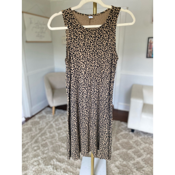 Old Navy Leopard Tank Dress Swing Summer Spring Boho Chic Brunch Streetwear S - Picture 3 of 7